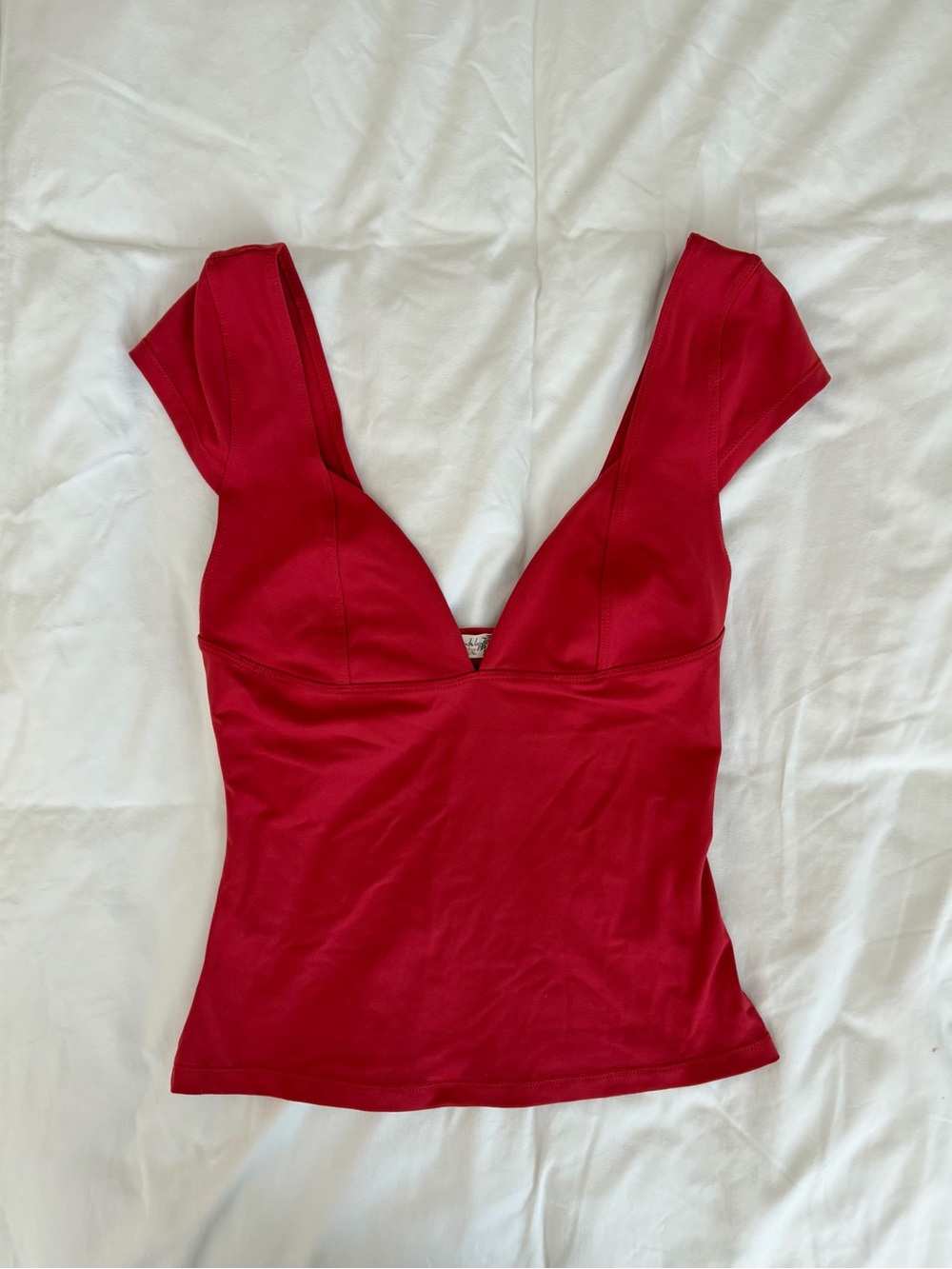 Free People Red Duo Corset Cami